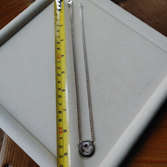 Gucci Interlocking G Logo .925 Sterling Silver Necklace - Picture 10 of 11